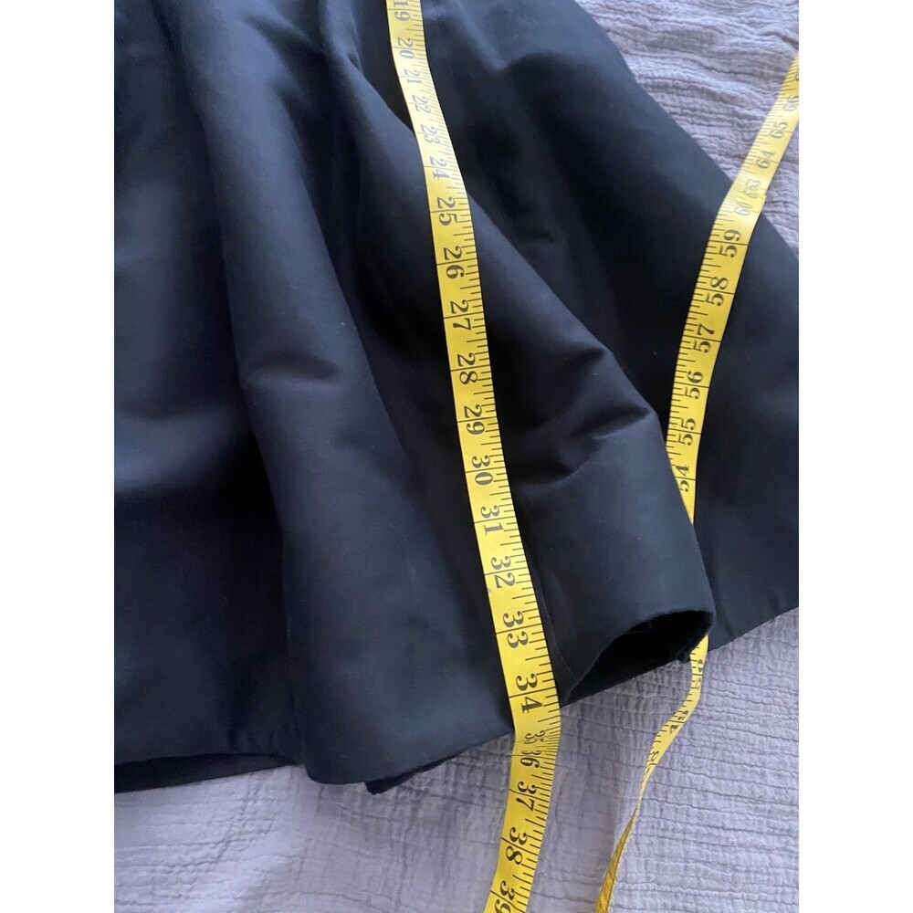 Halston Heritage Maggie Tulip skirt black v-neck skater dress Size 4 - Picture 12 of 13